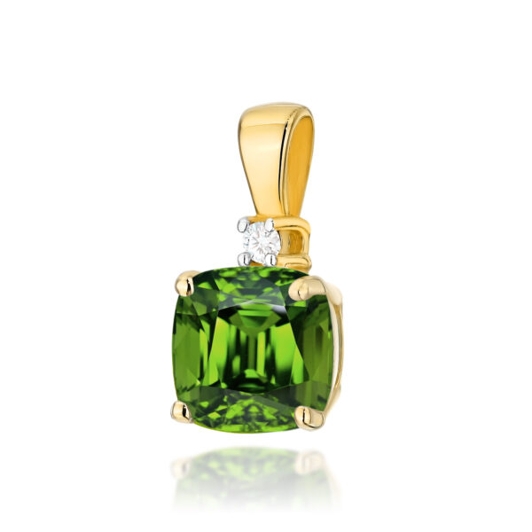 Żółte Złoto Zawieszka z Oliwinem 1,00 ct