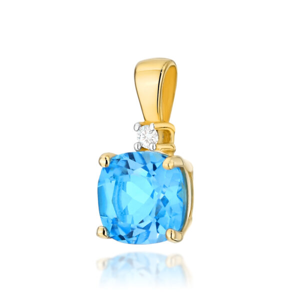 Żółte Złoto Zawieszka z Topazem Swiss 1,10 ct