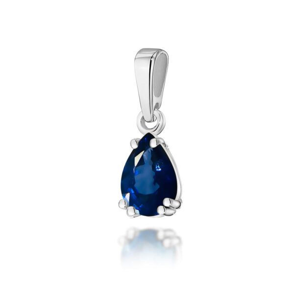 Białe Złoto Zawieszka z Szafirem 0,60 ct