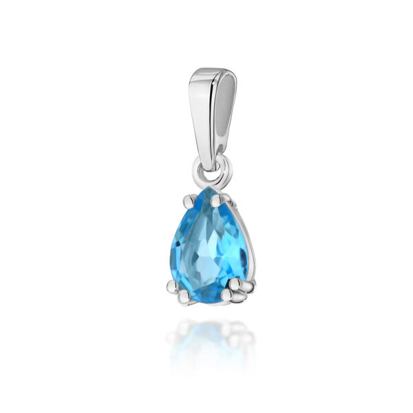 Białe Złoto Zawieszka z Topazem Swiss 0,90 ct