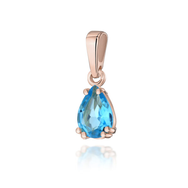 Różowe Złoto Zawieszka z Topazem Swiss 0,90 ct
