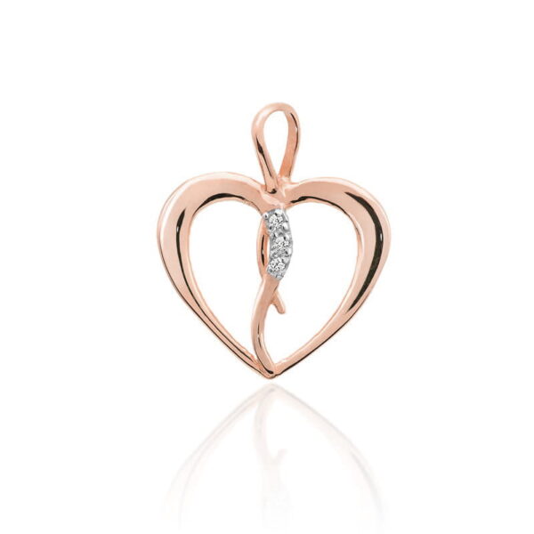 Różowe Złoto Zawieszka z Diamentami 0,026 ct