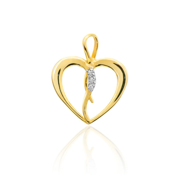 Żółte Złoto Zawieszka z Diamentami 0,026 ct