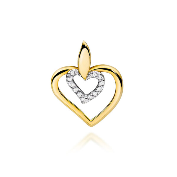 Żółte Złoto Zawieszka z Diamentami 0,06 ct