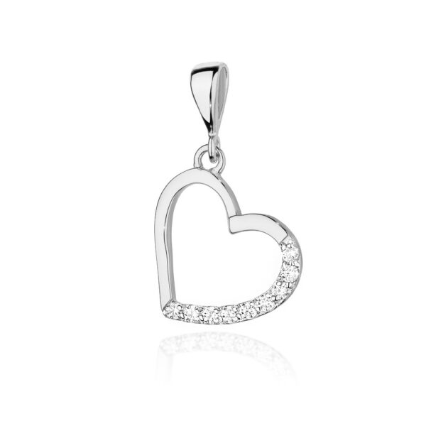 Białe Złoto Zawieszka z Diamentami 0,131 ct