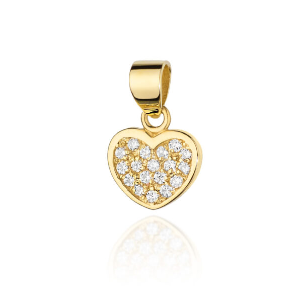 Żółte Złoto Zawieszka z Diamentami 0,155 ct
