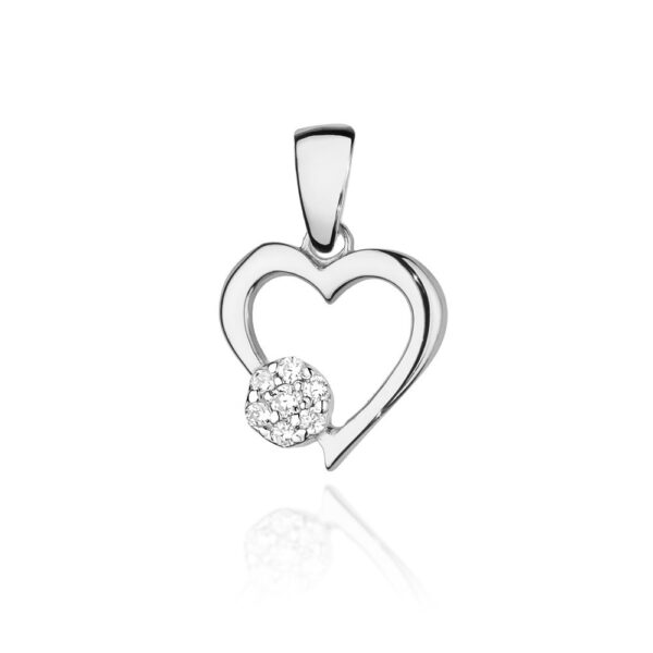 Białe Złoto Zawieszka z Diamentem 0,0145 ct