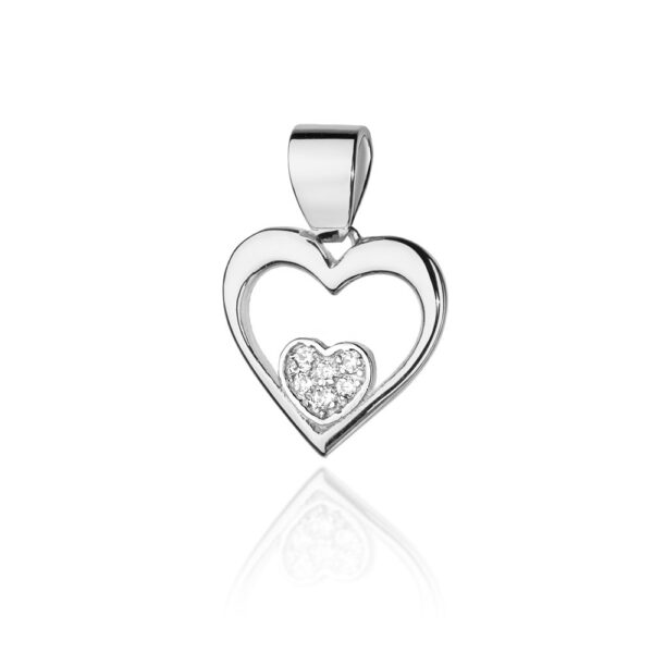 Białe Złoto Zawieszka z Diamentami 0,052 ct