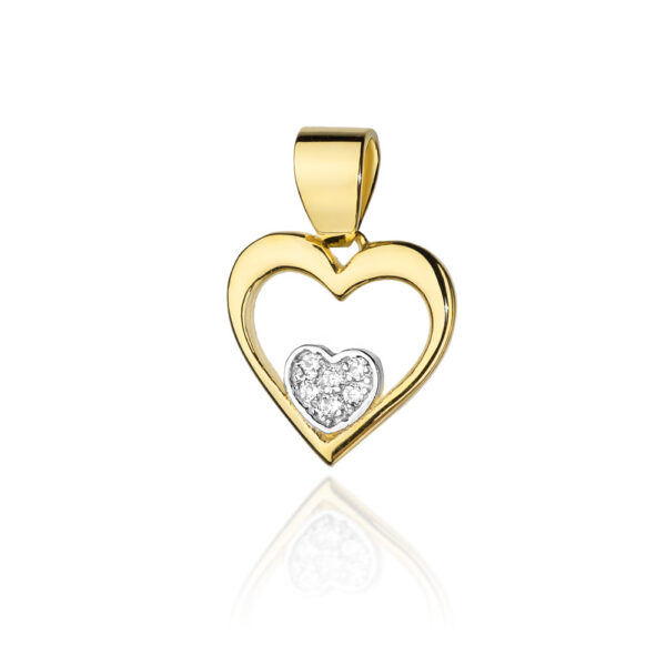Żółte Złoto Zawieszka z Diamentami 0,052 ct