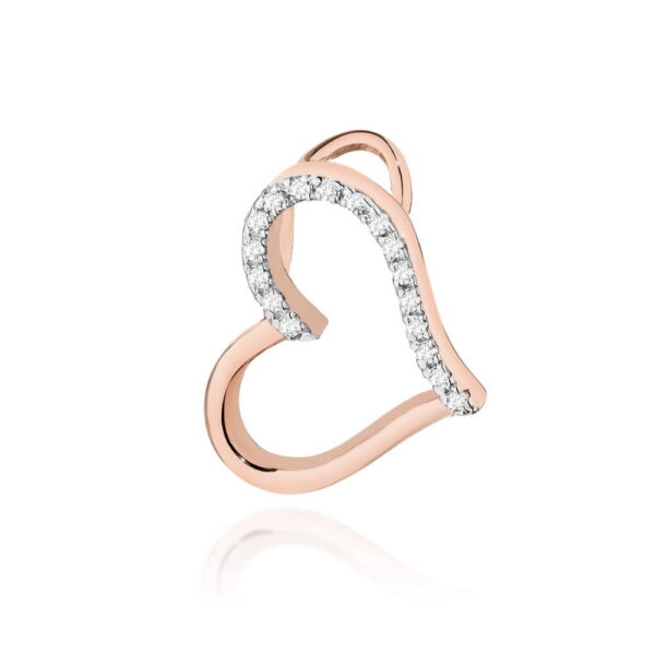 Różowe Złoto Zawieszka z Diamentem 0,085 ct