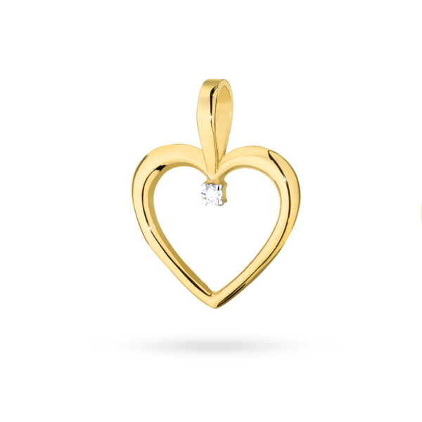 Żółte Złoto Zawieszka z Diamentem 0,005 ct