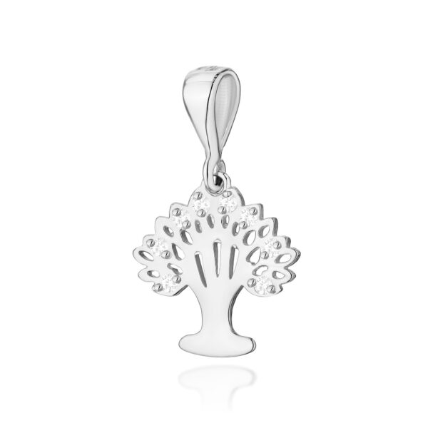 Białe Złoto Zawieszka z Diamentami 0,069 ct