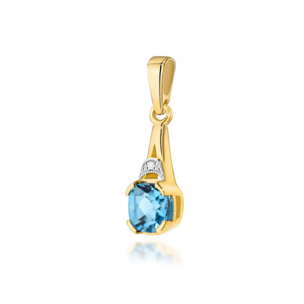 Żółte Złoto Zawieszka z Topazem Swiss 1,10 ct