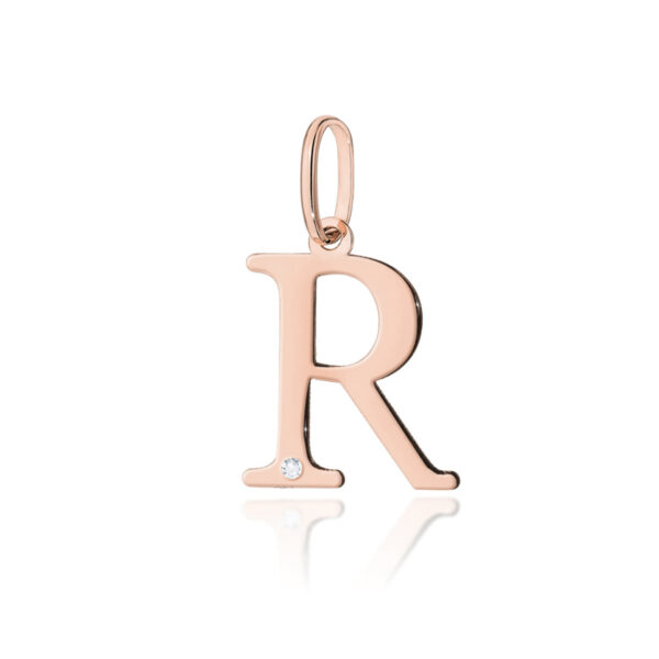 Różowe Złoto Zawieszka z Diamentem 0,005 ct