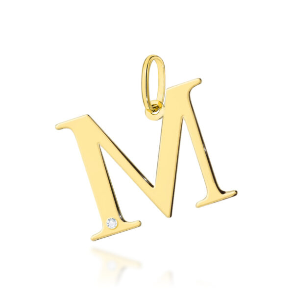 Żółte Złoto Zawieszka z Diamentem 0,005 ct
