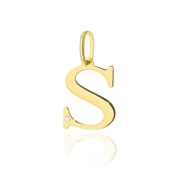 Żółte Złoto Zawieszka z Diamentem 0,005 ct