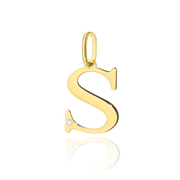 Żółte Złoto Zawieszka z Diamentem 0,005 ct