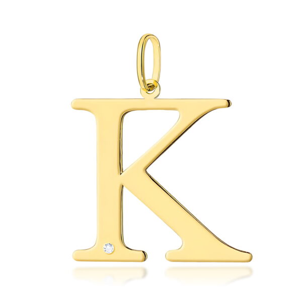 Żółte Złoto Zawieszka z Diamentem 0,005 ct