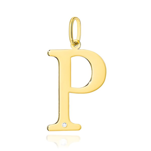 Żółte Złoto Zawieszka z Diamentem 0,005 ct
