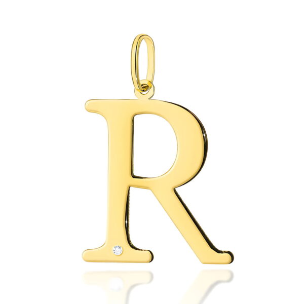 Żółte Złoto Zawieszka z Diamentem 0,005 ct