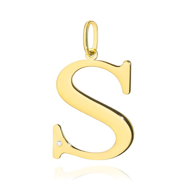 Żółte Złoto Zawieszka z Diamentem 0,005 ct
