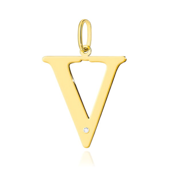 Żółte Złoto Zawieszka z Diamentem 0,005 ct