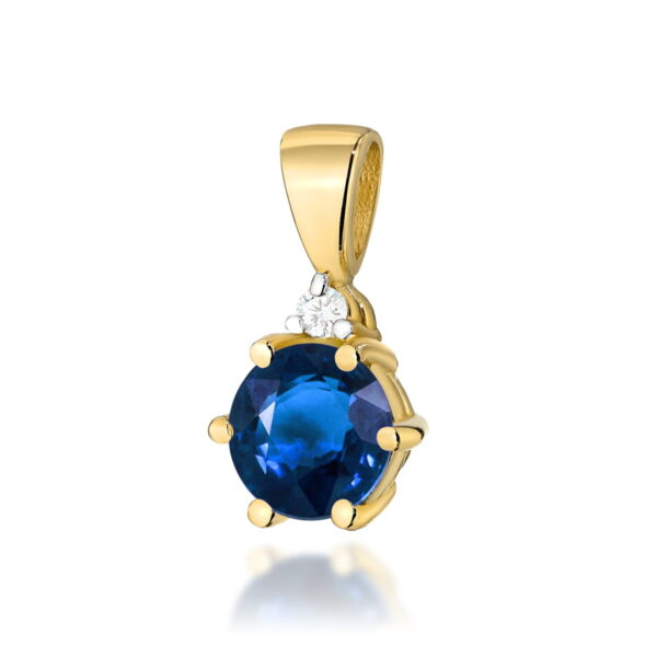Żółte Złoto Zawieszka z Szafirem 0,50 ct
