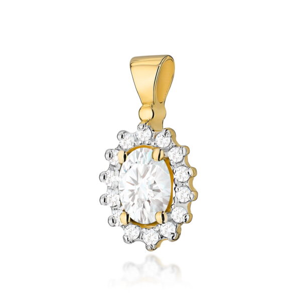 Żółte Złoto Zawieszka z Diamentem Laboratoryjnym 0,40 ct
