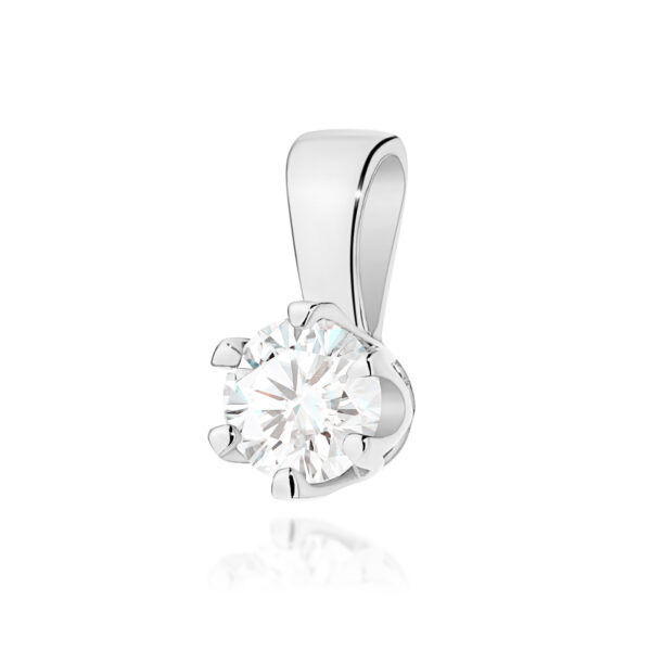 Białe Złoto Zawieszka z Diamentem 0,30 ct