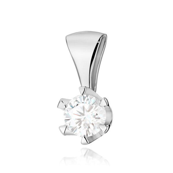 Białe Złoto Zawieszka z Diamentem 1,00 ct