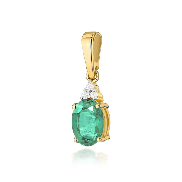 Żółte Złoto Zawieszka z Szmaragdem 0,80 ct