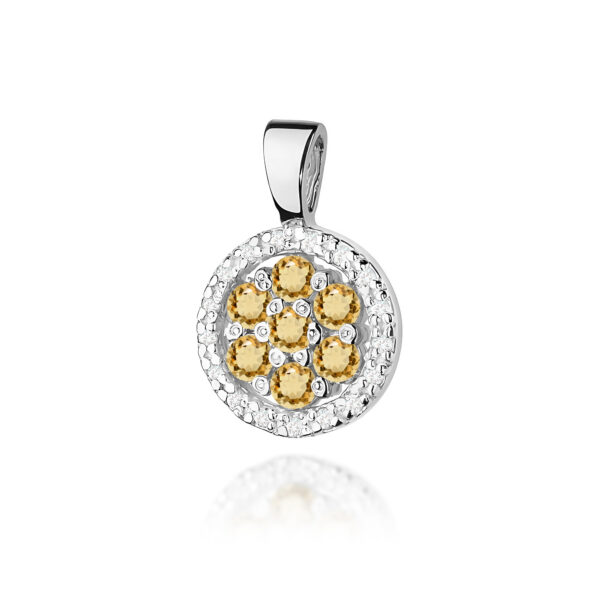 Białe Złoto Zawieszka z Diamentami 0,44 ct