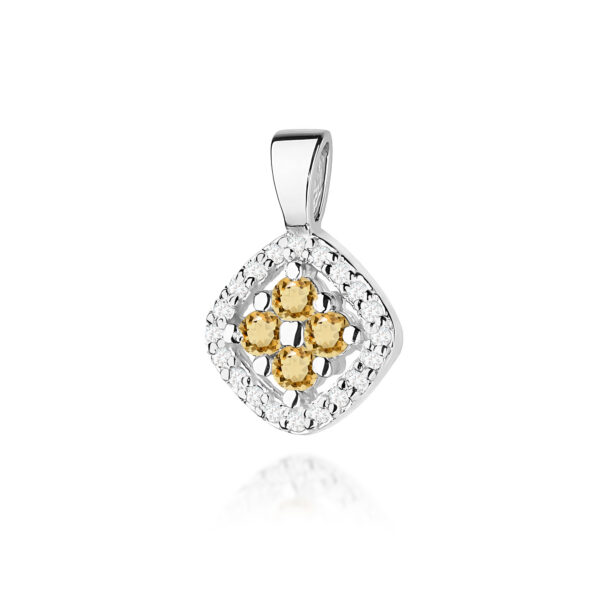 Białe Złoto Zawieszka z Diamentami 0,30 ct