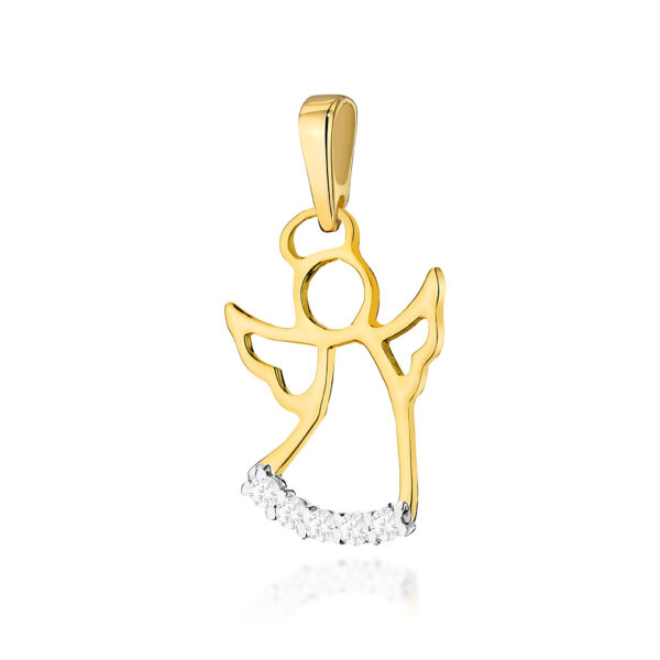 Żółte Złoto Zawieszka z Diamentami 0,073 ct