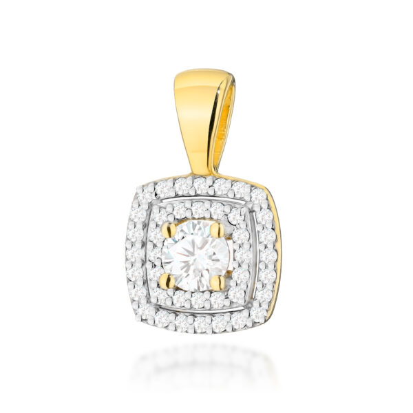 Żółte Złoto Zawieszka z Diamentem 0,30 ct