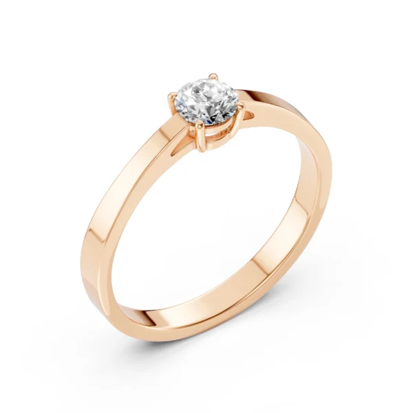 Różowe Złoto Pierścionek z Diamentem 0,45 ct Kolekcja Classic