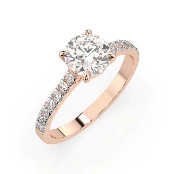 Różowe Złoto Pierścionek z Diamentami 1,21 ct Kolekcja Classic