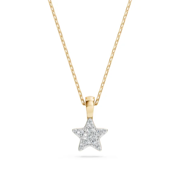 Żółte Złoto Naszyjnik z Diamentem 0,05 ct Kolekcja Minimalism