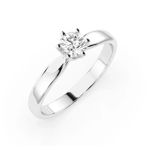 Białe Złoto Pierścionek z Diamentem 0,25 ct Kolekcja Classic