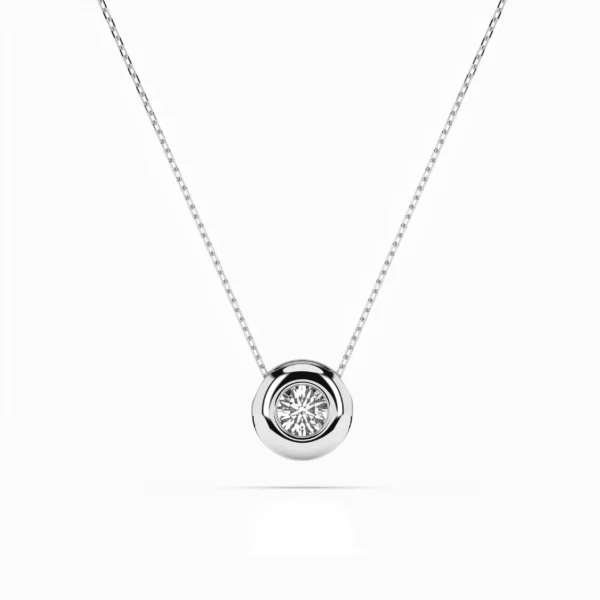 Białe Złoto Naszyjnik z Diamentem 0,25 ct Kolekcja Classic