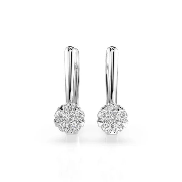 Białe Złoto Kolczyki z Diamentami 0,26 ct Kolekcja Illusion