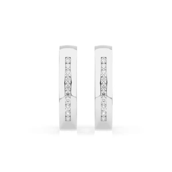 Białe Złoto Kolczyki z Diamentami 0,16 ct Kolekcja Eternity
