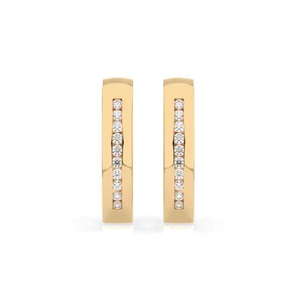 Żółte Złoto Kolczyki z Diamentem 0,16 ct Kolekcja Eternity