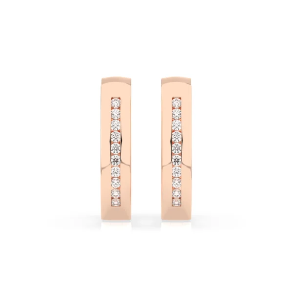 Różowe Złoto Kolczyki z Diamentem 0,16 ct Kolekcja Eternity