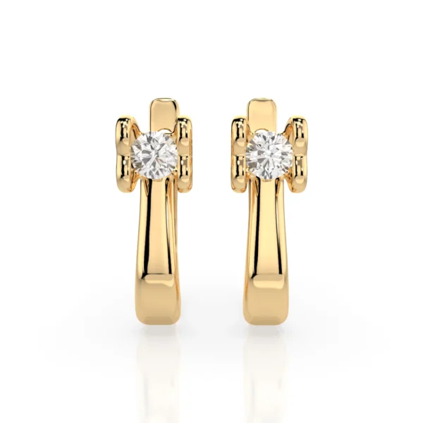Żółte Złoto Kolczyki z Diamentami 0,20 ct Kolekcja Classic, Pure Love