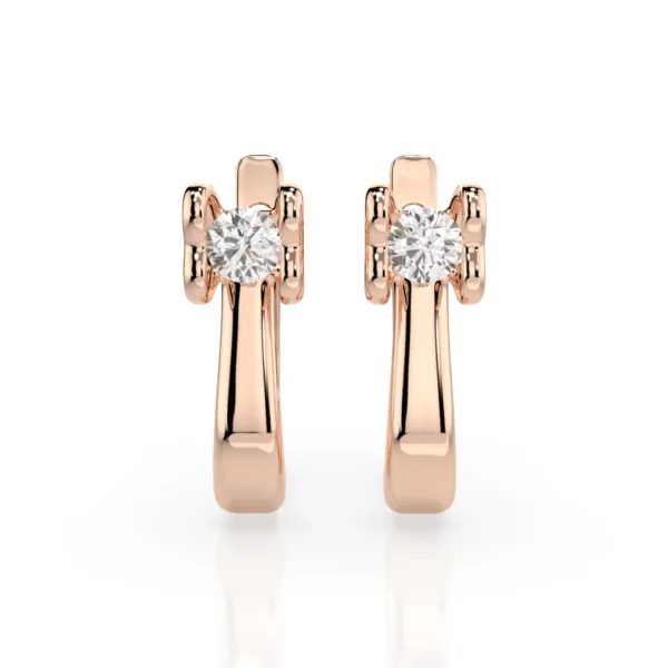 Różowe Złoto Kolczyki z Diamentami 0,20 ct Kolekcja Classic, Pure Love