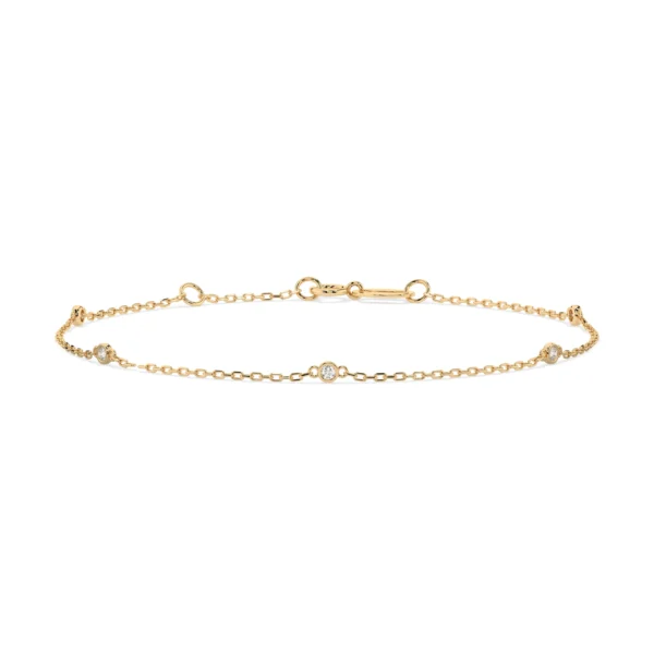 Żółte Złoto Bransoletka z Diamentami 0,07 ct Kolekcja Minimalism