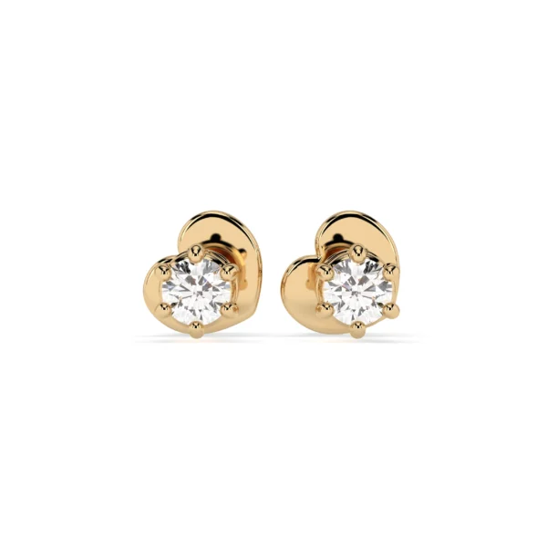 Żółte Złoto Kolczyki z Diamentem 0,12 ct Kolekcja Classic