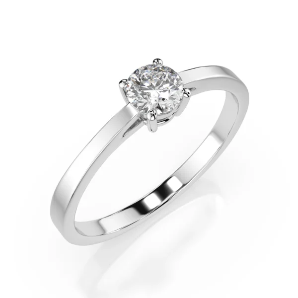 Białe Złoto Pierścionek z Diamentem 0,25 ct Kolekcja Classic