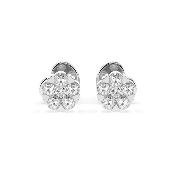 Białe Złoto Kolczyki z Diamentem 0,08 ct Kolekcja Illusion